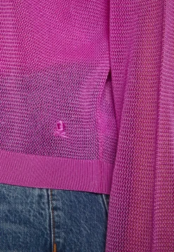 Montagut Pulls-Pull zippé en fil lumière - Denyze 16-Violet clair