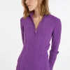 Montagut Pulls-Pull zippé en laine mélangée - Cacilda 17-Violet