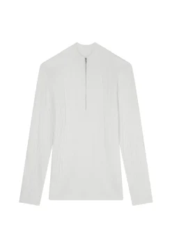 Montagut Pulls-Pull zippé en laine mélangée - Cacilda 82-Ecru