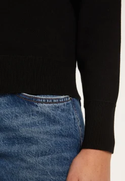 Montagut Pulls-Pull zippé en laine mélangée - Freya 01-Noir