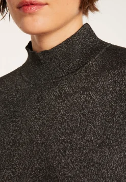 Montagut Jupes Et Robes-Robe ample avec col montant - Grazia 01-Noir