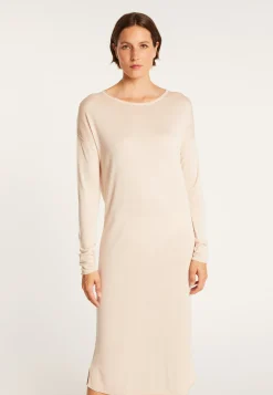 Montagut Jupes Et Robes-Robe d'intérieur en fibre de bambou cachemire - Hina 82-Ecru