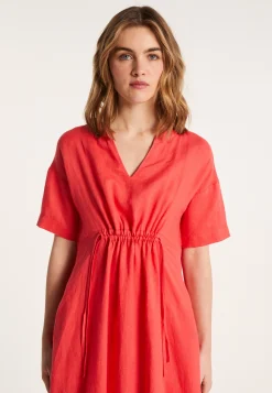 Montagut Jupes Et Robes-Robe en Lin - Danae 52-Rouge