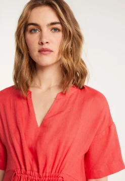 Montagut Jupes Et Robes-Robe en Lin - Danae 52-Rouge
