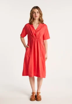 Montagut Jupes Et Robes-Robe en Lin - Danae 52-Rouge