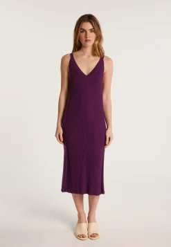 Montagut Jupes Et Robes-Robe longue en coton bio - Leah 17-Violet