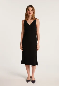 Montagut Jupes Et Robes-Robe longue en coton bio - Leah 01-Noir