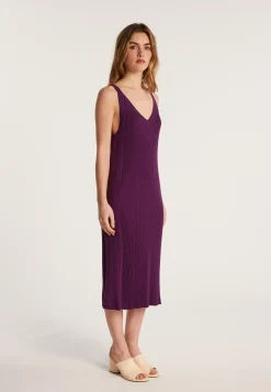 Montagut Jupes Et Robes-Robe longue en coton bio - Leah 17-Violet