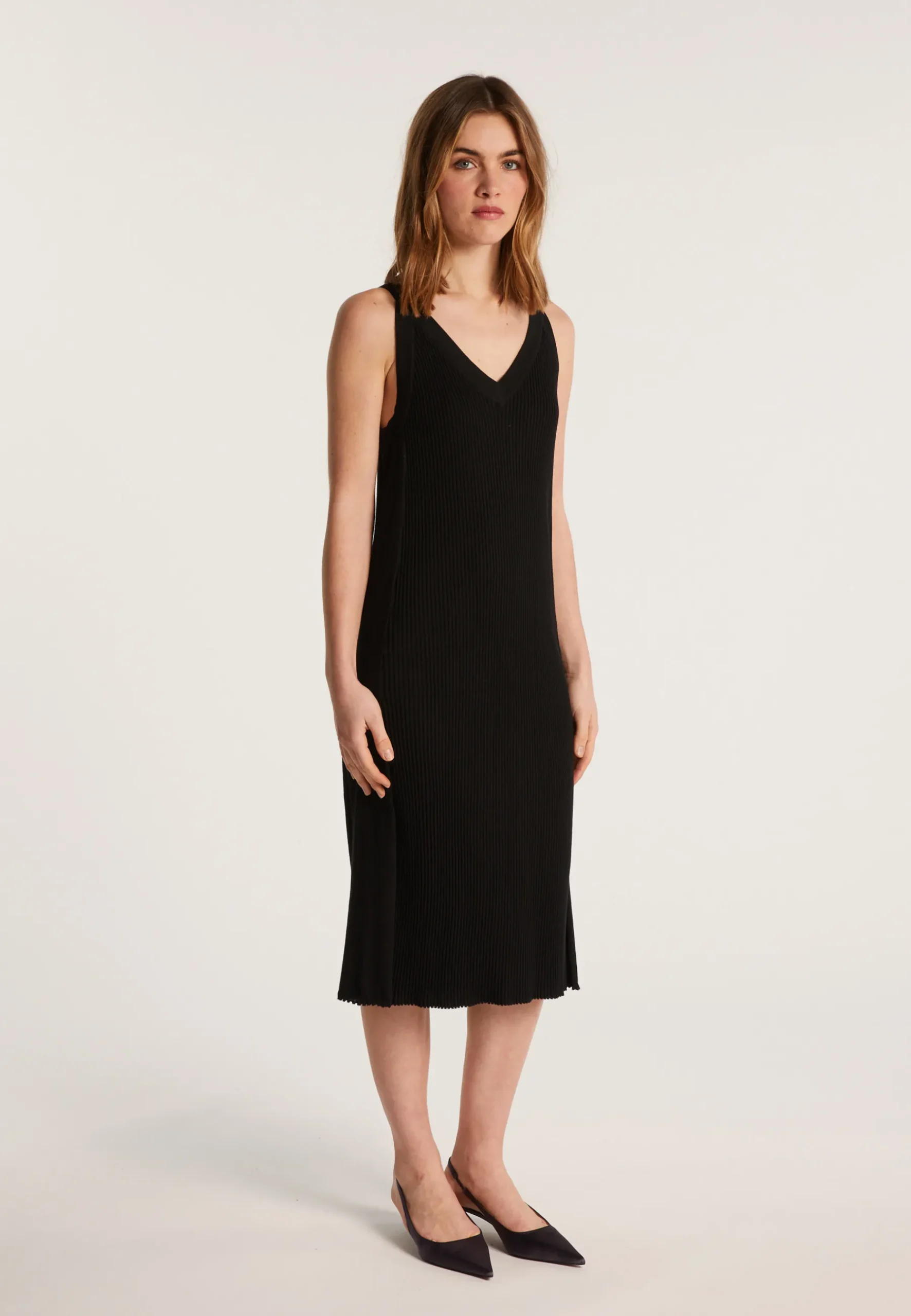 Montagut Jupes Et Robes-Robe longue en coton bio - Leah 01-Noir