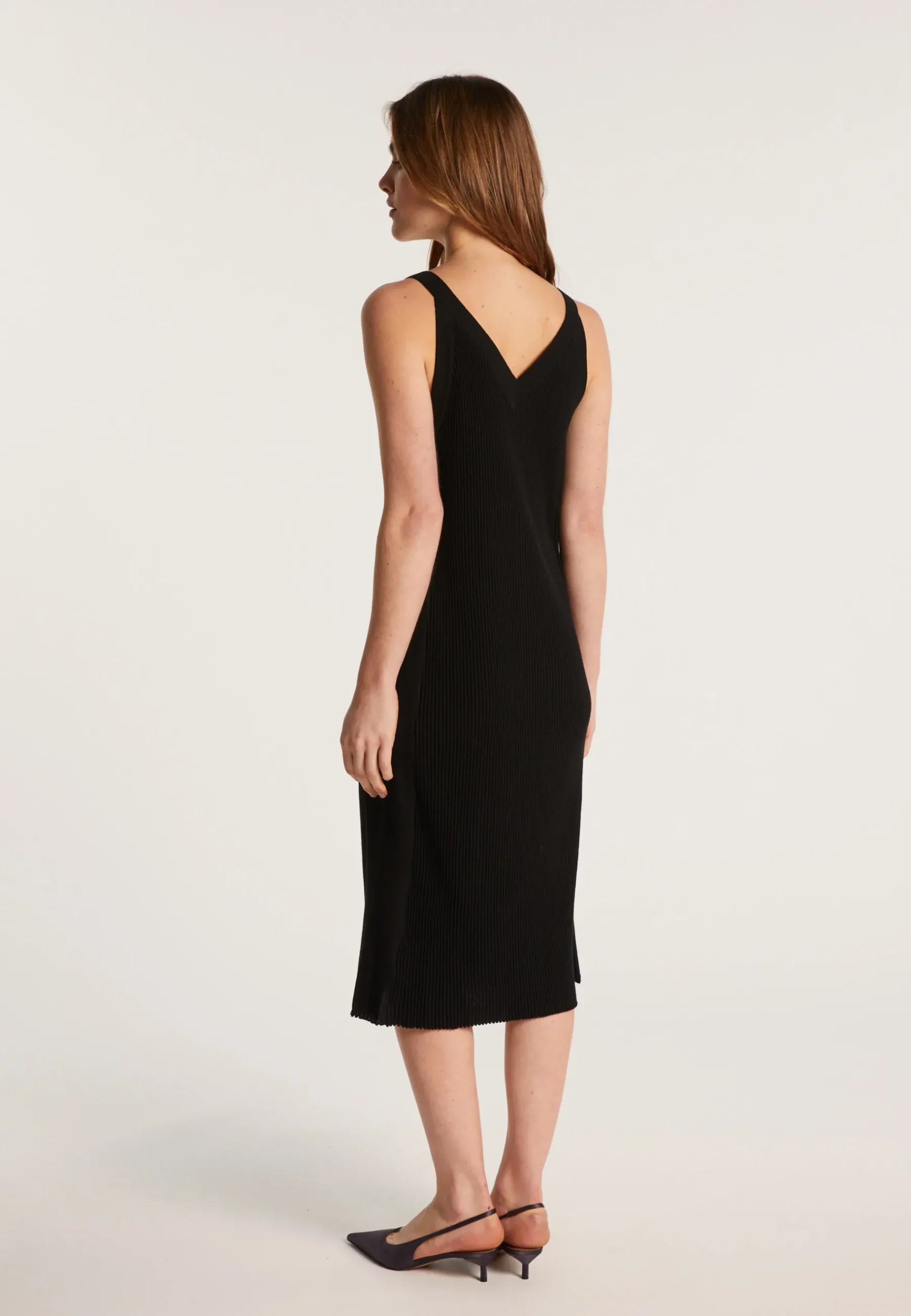 Montagut Jupes Et Robes-Robe longue en coton bio - Leah 01-Noir