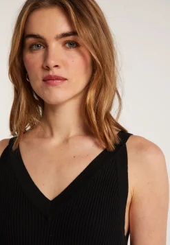 Montagut Jupes Et Robes-Robe longue en coton bio - Leah 01-Noir