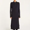 Montagut Jupes Et Robes-Robe longue en laine mélangée - Renata 05-Bleu marine