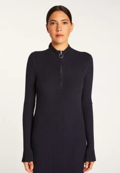 Montagut Jupes Et Robes-Robe longue en laine mélangée - Renata 05-Bleu marine