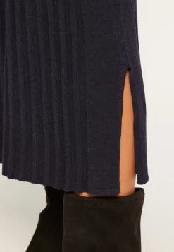 Montagut Jupes Et Robes-Robe longue en laine mélangée - Renata 05-Bleu marine