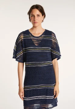 Montagut Jupes Et Robes-Robe manches courtes - Jasmine 05-Bleu marine