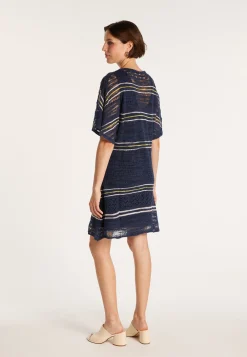 Montagut Jupes Et Robes-Robe manches courtes - Jasmine 05-Bleu marine
