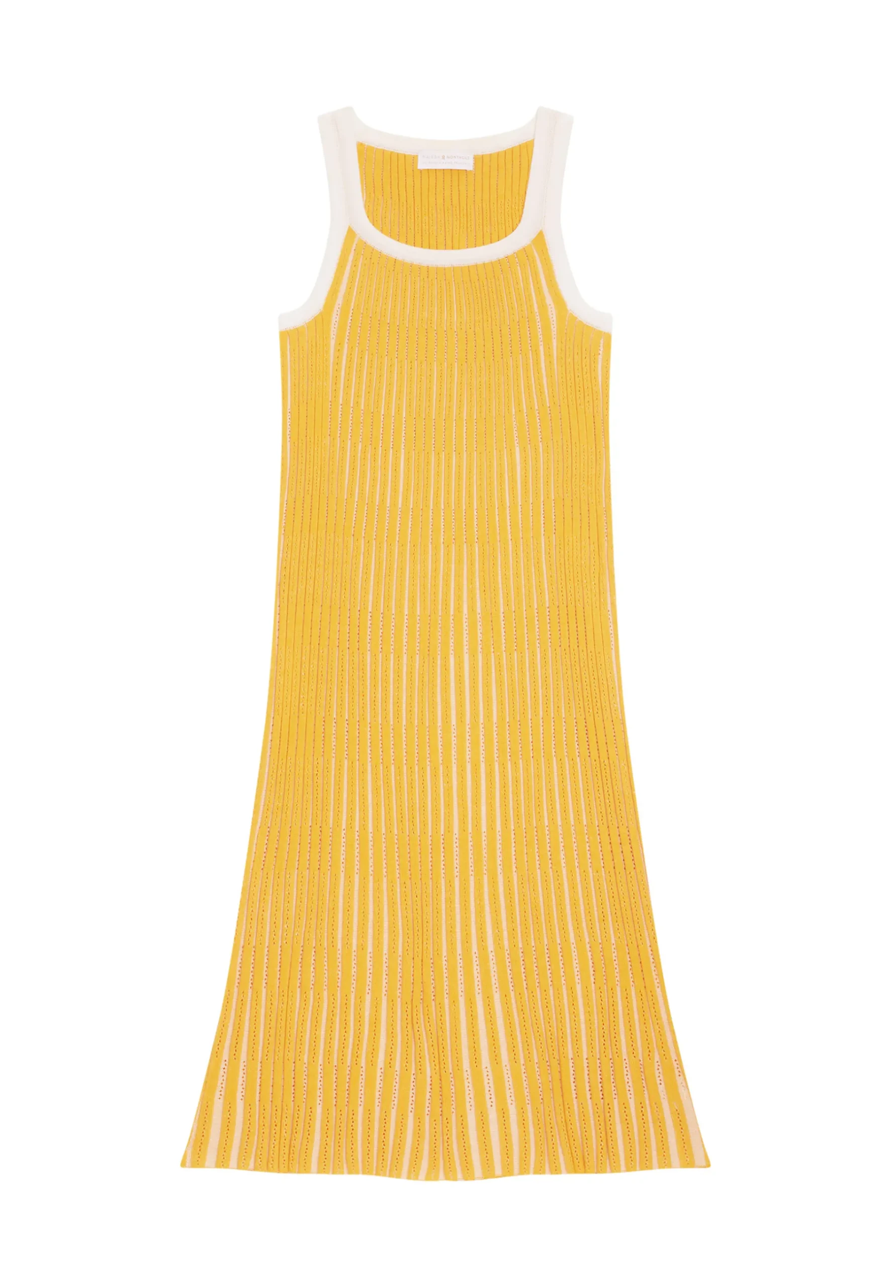 Montagut Jupes Et Robes-Robe plissée en coton - Melodie 89-Moutarde