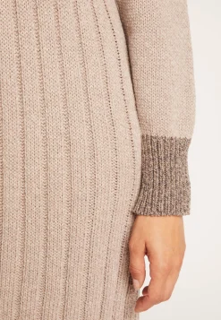 Montagut Jupes Et Robes-Robe pull laine et alpaga - Gracie 13-Beige moyen