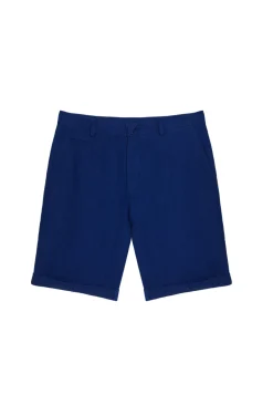 Montagut Polos Et T-Shirts-Short casual en lin - Rodez 03-Bleu foncé