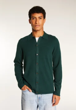 Montagut Vestes Et Cardigans-Surchemise en cachemire - Tahim 21-Vert foncé