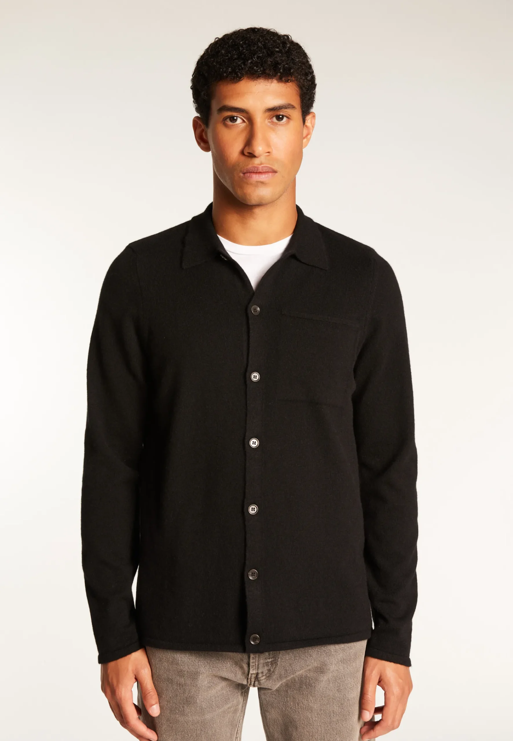 Montagut Vestes Et Cardigans-Surchemise en cachemire - Tahim 01-Noir