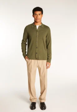 Montagut Vestes Et Cardigans-Surchemise en cachemire - Tahim 83-Kaki