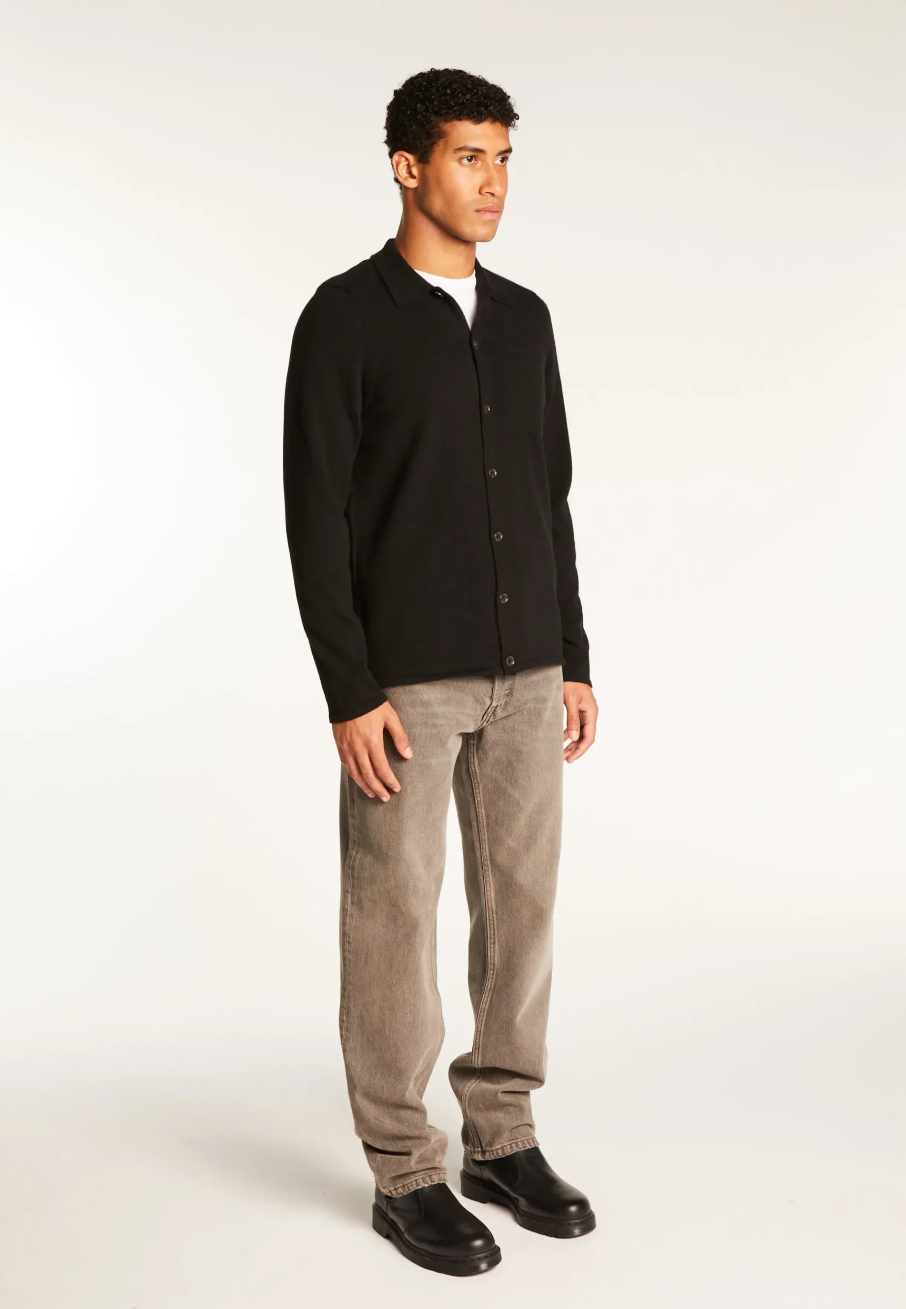 Montagut Vestes Et Cardigans-Surchemise en cachemire - Tahim 01-Noir