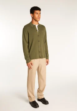 Montagut Vestes Et Cardigans-Surchemise en cachemire - Tahim 83-Kaki