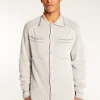 Montagut Vestes Et Cardigans-Surchemise unisexe en laine velours - Timeo 09-Gris moyen