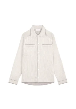 Montagut Vestes Et Cardigans-Surchemise unisexe en laine velours - Timeo 09-Gris moyen