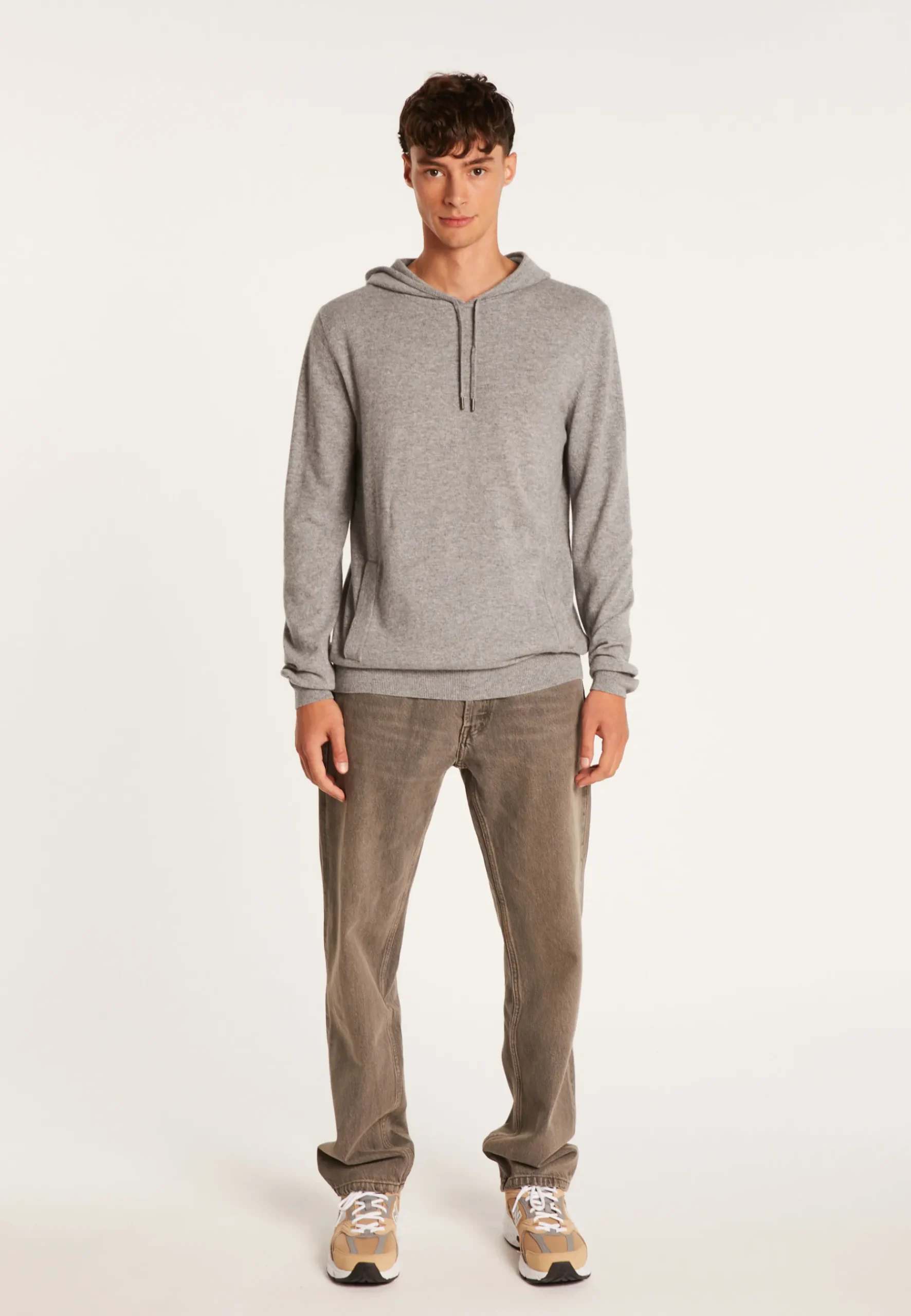 Montagut Vestes Et Cardigans-Sweat à capuche en cachemire - Badwin 09-Gris moyen