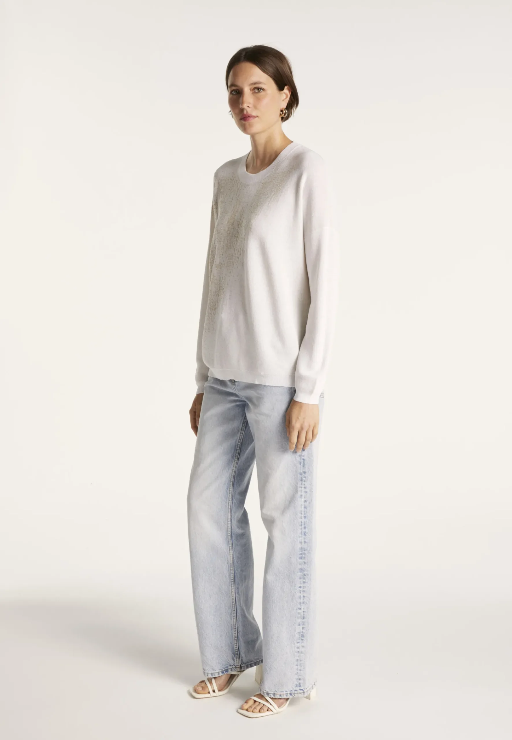 Montagut Pulls-Sweat à paillettes - Mina 02-Blanc