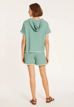 Montagut Pulls-Sweat en coton brossé - Mackenzie 94-Vert amande