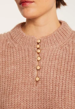 Montagut Pulls-Sweat en mohair - Gandi 24-Rose clair