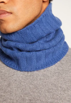 Montagut Accessoires-Tour de cou unisexe en cachemire - Lisa 48-Bleu roi
