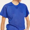 Montagut T-Shirts Et Débardeurs-T-shirt à côtes en Fil Lumière - Malory 03-Bleu foncé