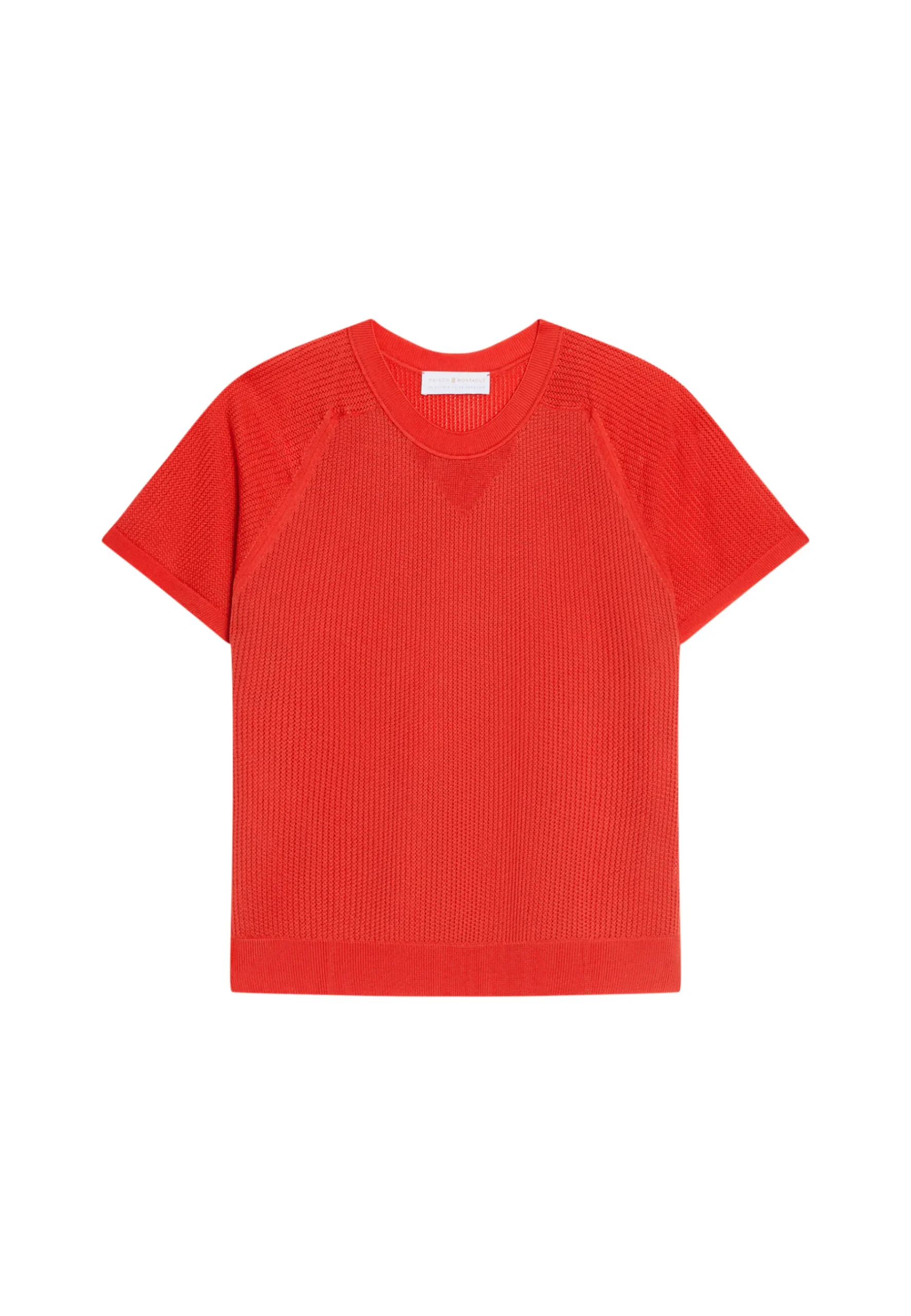 Montagut T-Shirts Et Débardeurs-T-shirt à côtes en Fil Lumière - Malory 20-Rouge foncé