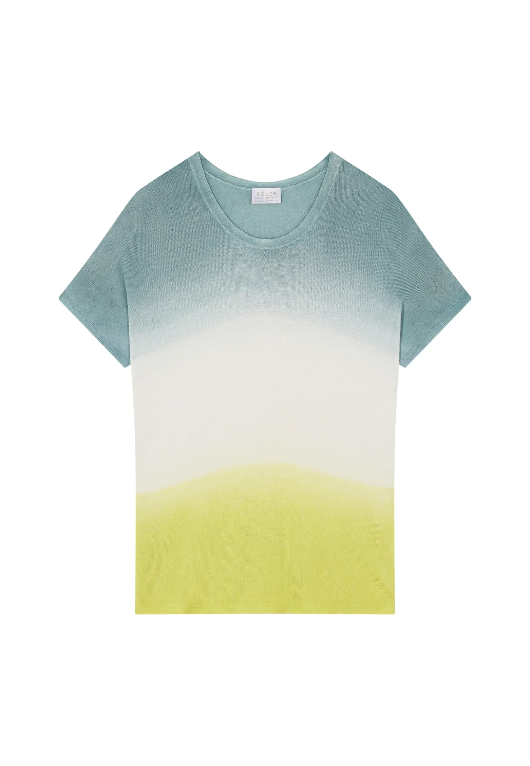 Montagut T-Shirts Et Débardeurs-T-shirt à fentes viscose et soie - Nova Bis 04-Bleu clair
