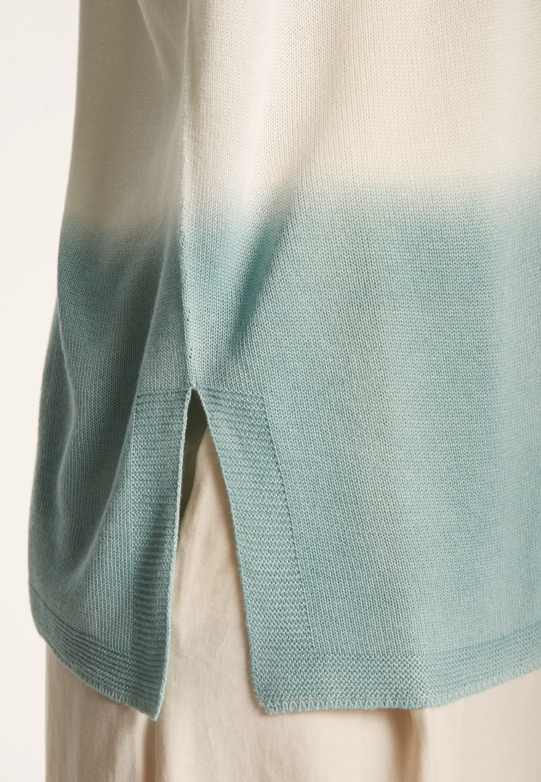 Montagut T-Shirts Et Débardeurs-T-shirt à fentes viscose et soie - Nova Bis 49-Turquoise