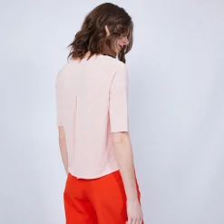 Montagut T-Shirts Et Débardeurs-T-shirt 1 poche et pli dos - Maika 24-Rose clair