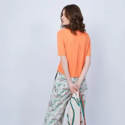 Montagut T-Shirts Et Débardeurs-T-shirt 1 poche et pli dos - Maika 15-Orange
