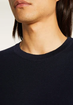 Montagut Polos Et T-Shirts-T-shirt ample avec poche en laine mérinos - Florentin 05-Bleu marine