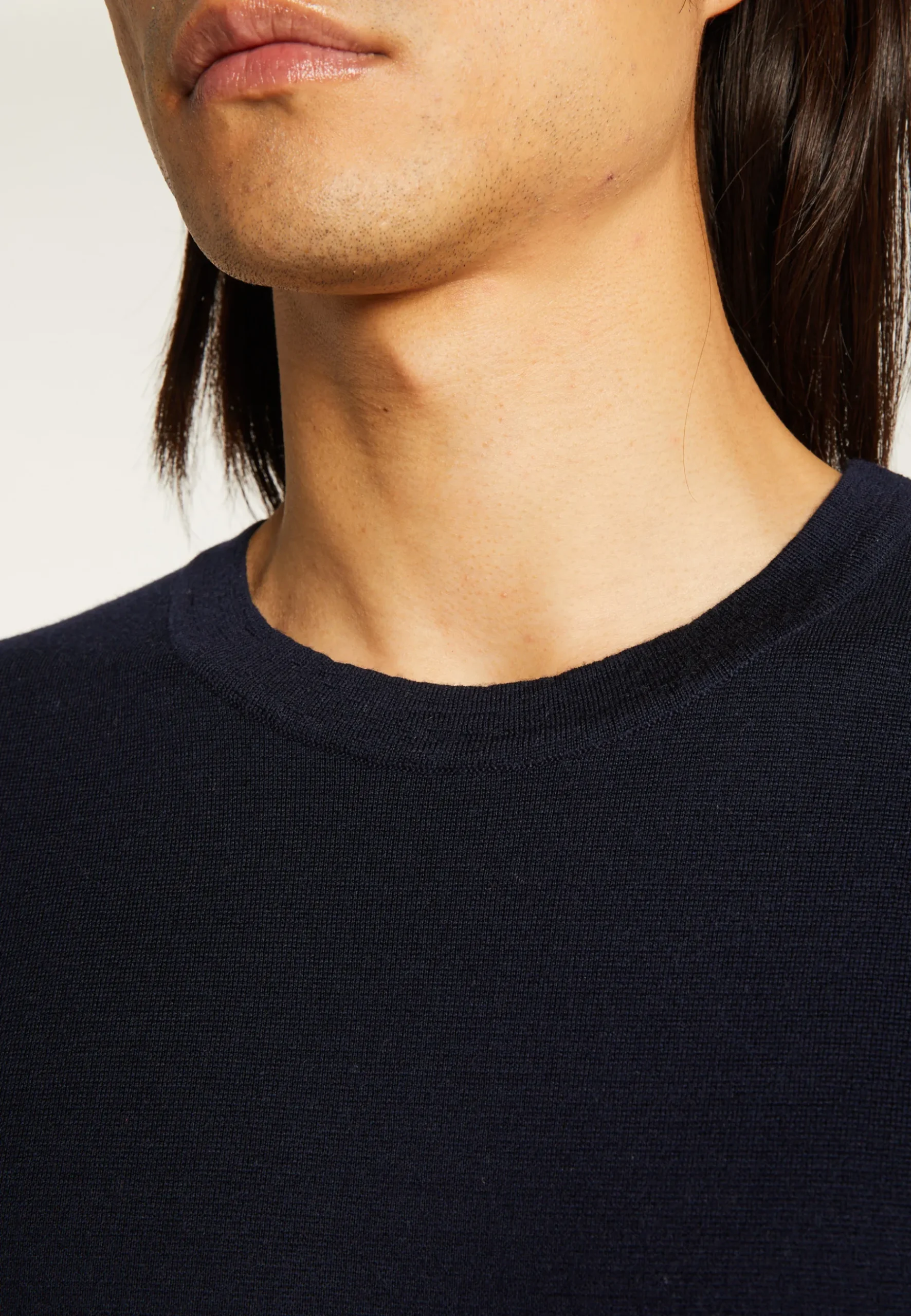 Montagut Polos Et T-Shirts-T-shirt ample avec poche en laine mérinos - Florentin 05-Bleu marine