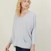 Montagut Pulls | T-Shirts Et Débardeurs-T-shirt ample en lin flammé - Balou 11-Gris clair
