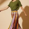 Montagut T-Shirts Et Débardeurs-T-shirt ample en lin flammé - Pavot 83-Kaki