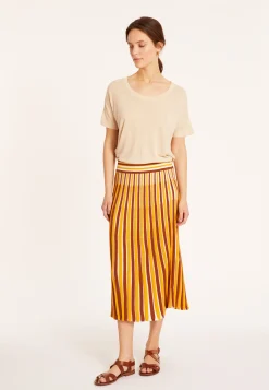 Montagut T-Shirts Et Débardeurs-T-shirt ample en lin flammé - Pavot 12-Beige clair