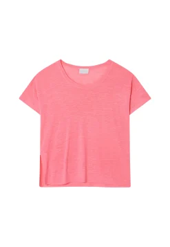 Montagut T-Shirts Et Débardeurs-T-shirt ample en lin flammé - Pavot 24-Rose clair