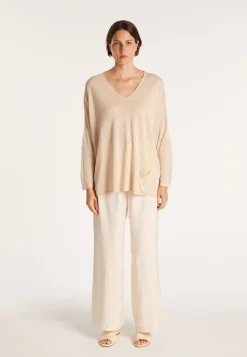 Montagut T-Shirts Et Débardeurs-T-shirt ample en lin flammé - Balou 12-Beige clair