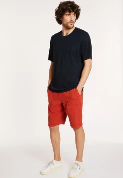 Montagut Polos Et T-Shirts-T-shirt ample en lin flammé - Deon 05-Bleu marine