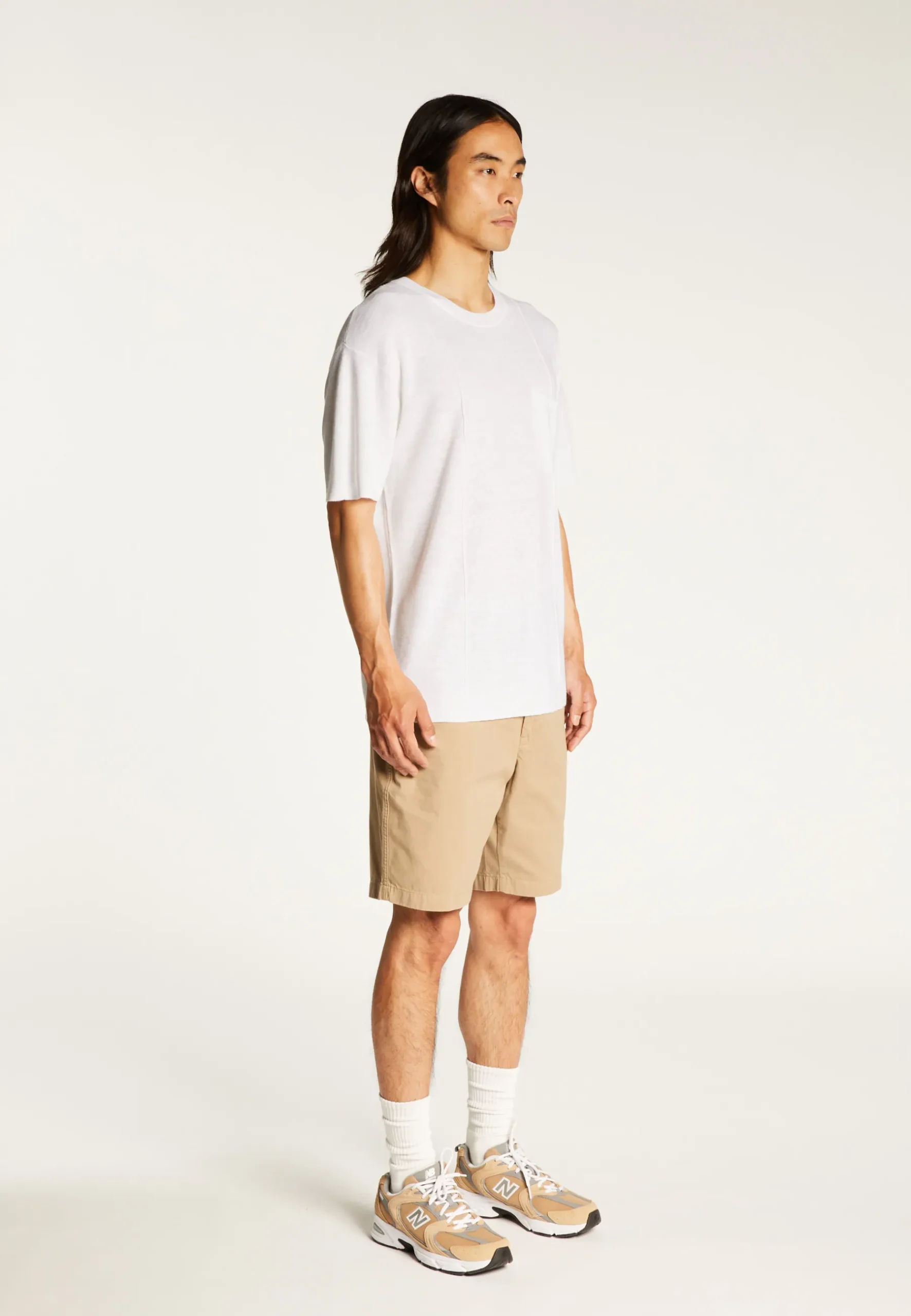 Montagut Polos Et T-Shirts-T-shirt ample en lin flammé - Deon 02-Blanc